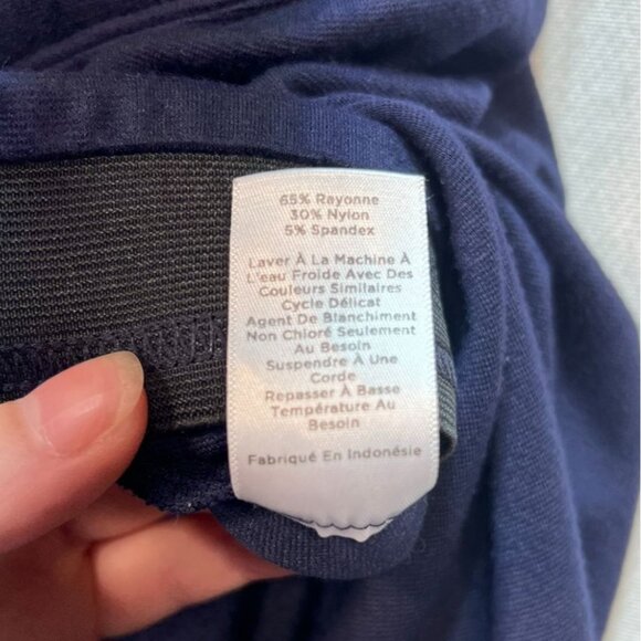 Talbots Womens  Ankle Pants Large Petites Navy Blue Skinny Slim Stretch Casual - Picture 3 of 10